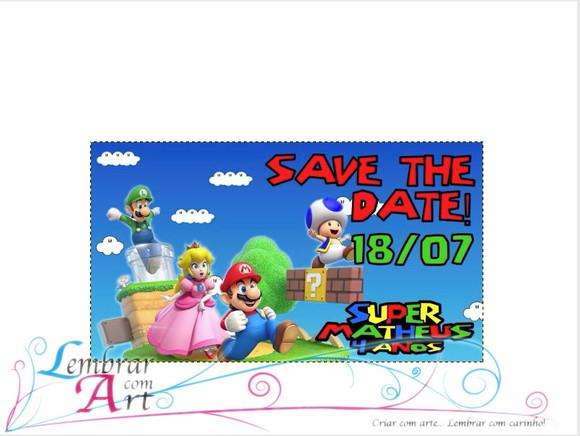Convite Digital Super Mario