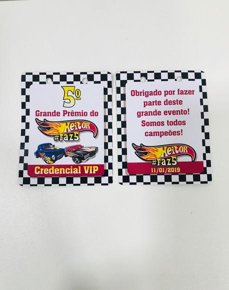 Credencial Hot Wheels