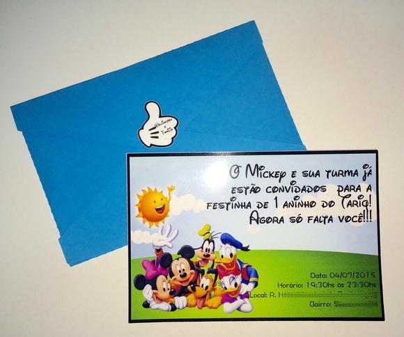 Convite Turma do Mickey