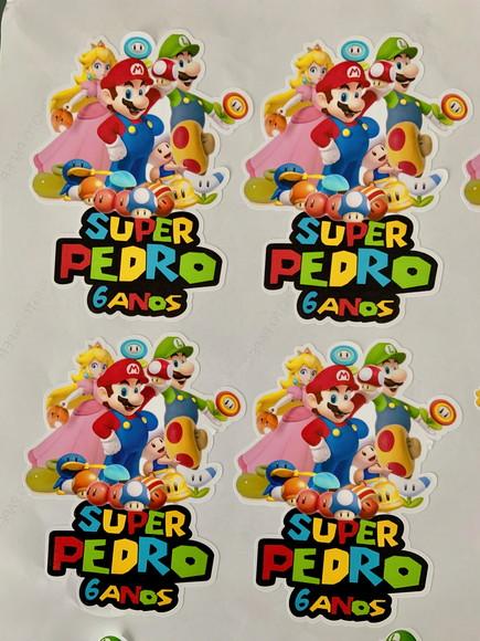 Rótulo Para Sacolinha Mario