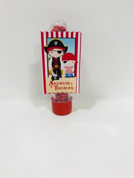 Rótulo para tubete Piratas