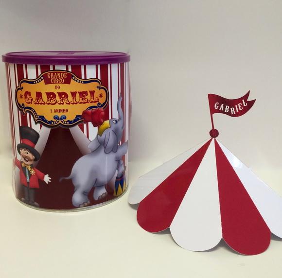 Rótulos Lata de Leite Tenda Circo 800g
