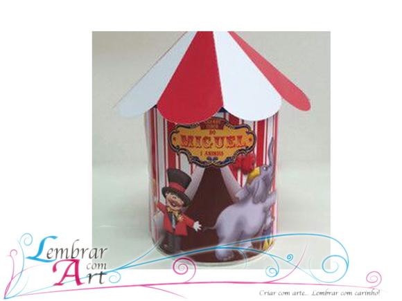 Rótulos Lata de Leite Tenda Circo para Aptamil 800g