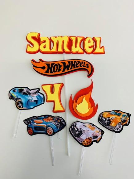 Topo de bolo Hot Wheels