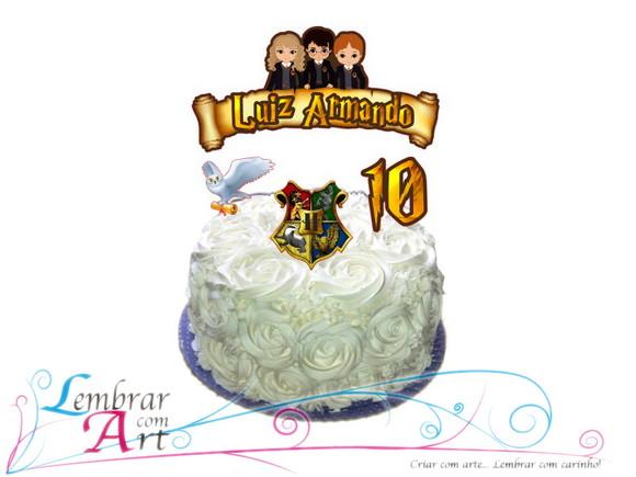 Topo de bolo Harry Potter