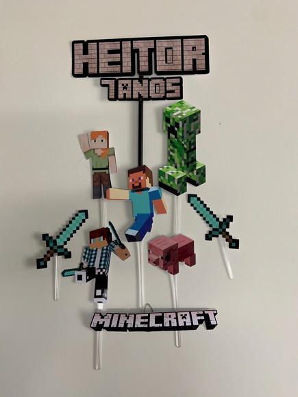 Topo de bolo Minecraft