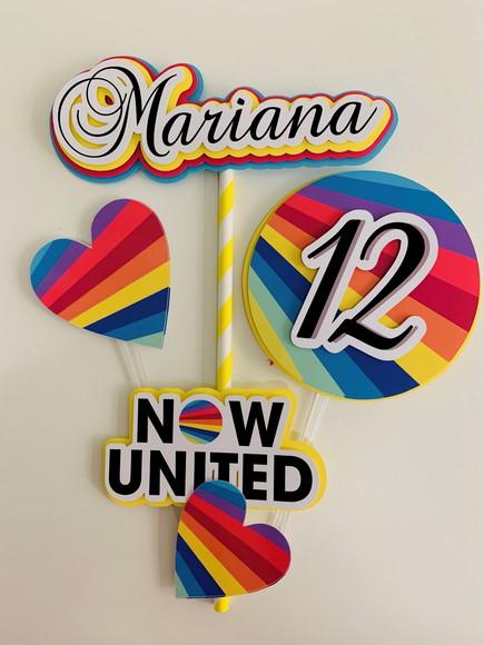 Topo de bolo Now United 2
