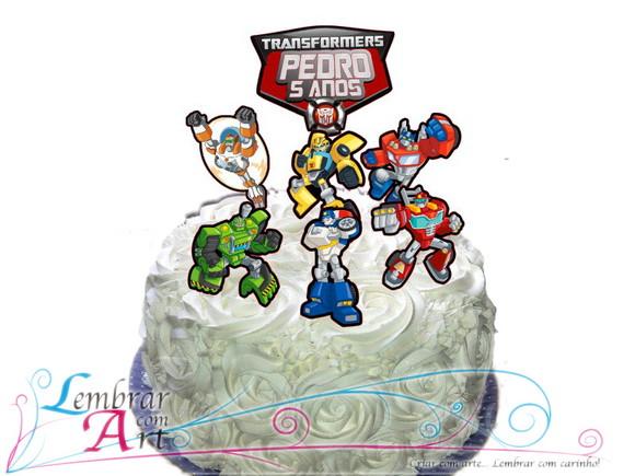 Topo de bolo Transformers Rescue Bots