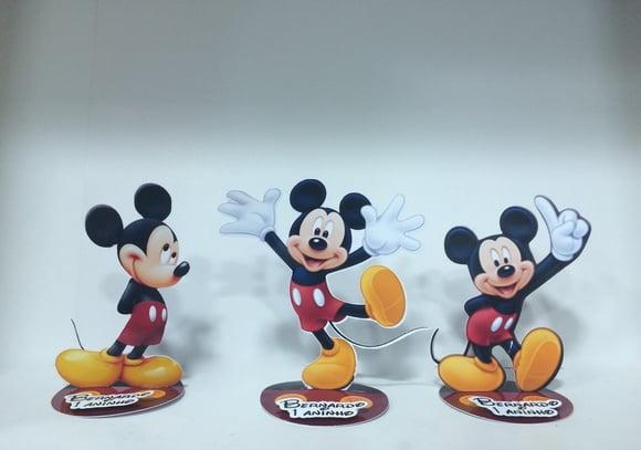 Aplique Mickey 3D - 9cm com tag