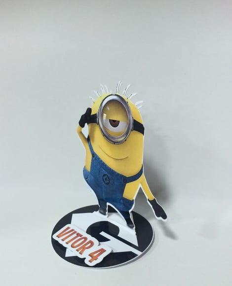Aplique Minions 3D em pé