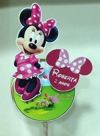 Aplique para pirulitos Minnie