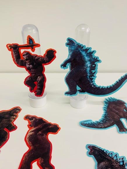 Aplique para Tubete Godzilla x King Kong