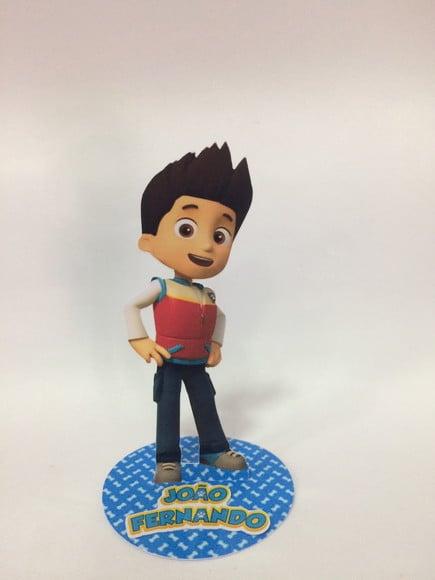 Aplique Patrulha Canina 3D - 9cm com nome