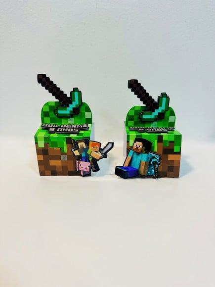 Porta Caixa Acrílica Minecraft