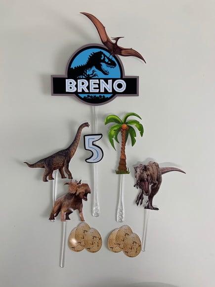 Topo de bolo Dinossauro
