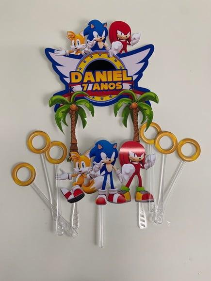 Topo de bolo Sonic