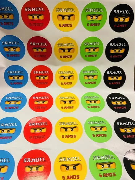 Adesivo para Latinha Ninjago