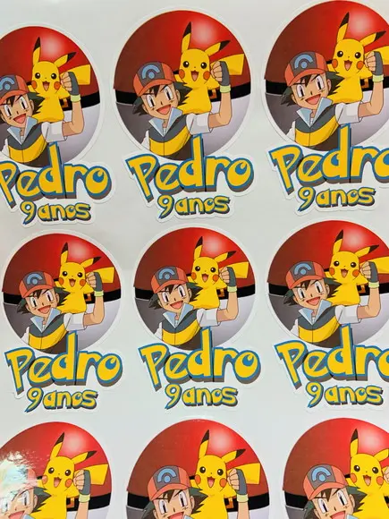 Adesivo para Copo Pokemon