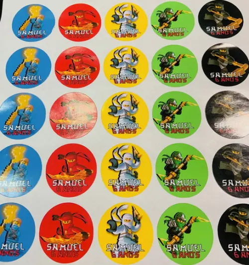 Adesivo para Latinha Ninjago 2