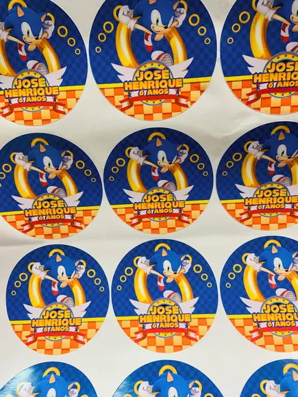 Adesivo para Sacolinha Sonic Redondo