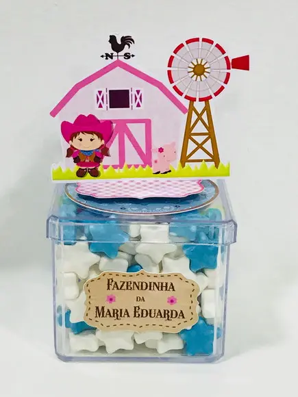 Aplique 3D Fazendinha Menina 2