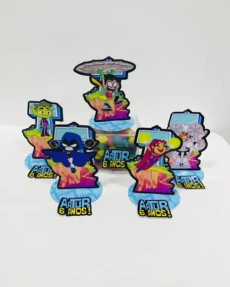 Aplique 3D Jovens Titãs - 6cm