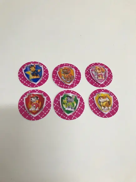 Aplique 3D Patrulha Canina - Latinhas Rosa