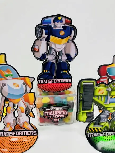 Aplique 3D Transformers Rescue Bots - 6cm