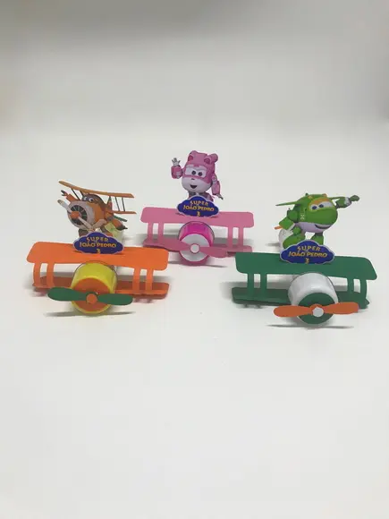 Aplique Avião Super Wings para tubete