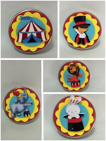 Aplique Circo para latinhas