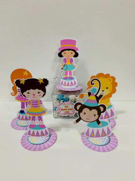Aplique Circo Rosa 3D