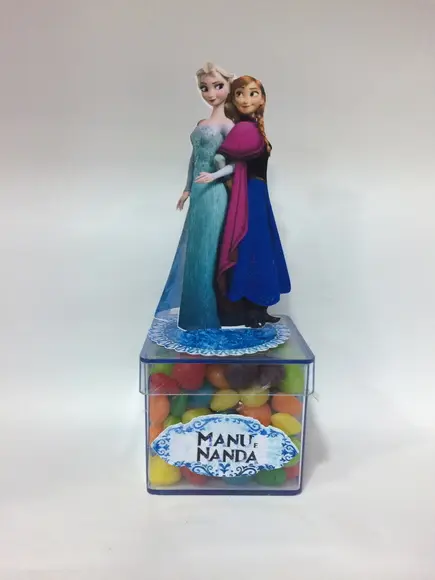 Aplique Frozen 3D - 9cm com tag nome