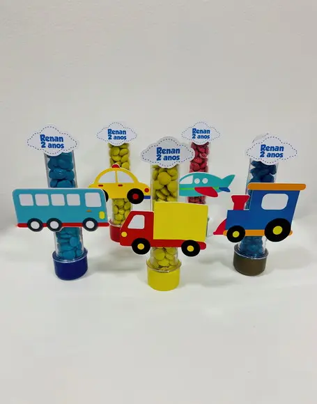 Aplique Meios de Transporte para Tubetes
