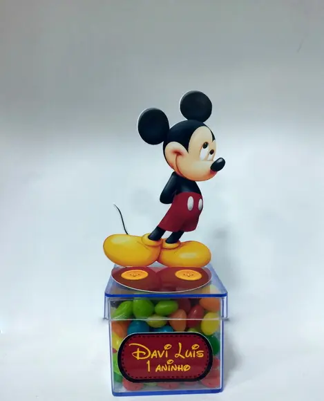 Aplique Mickey 3D - 9cm com tag