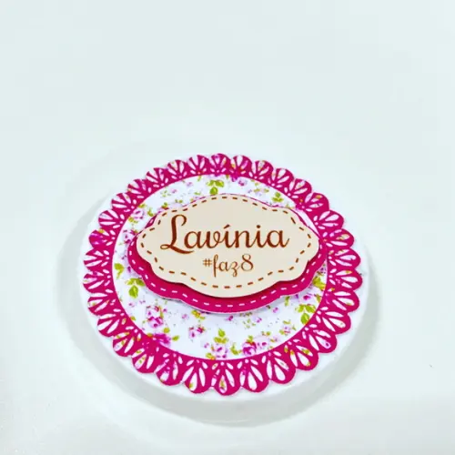 Aplique para Latinha Floral