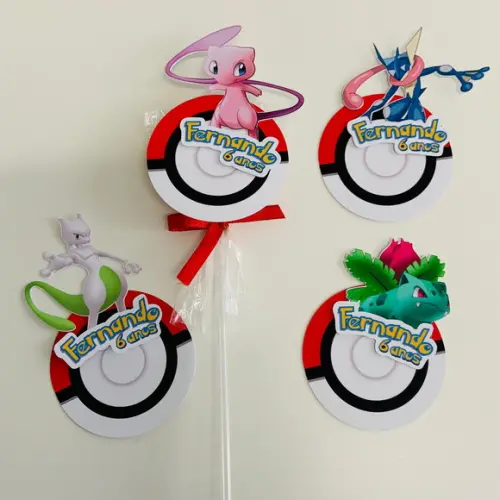 Aplique para Pirulito Pokemon
