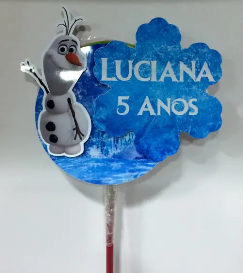 Aplique para pirulitos Frozen