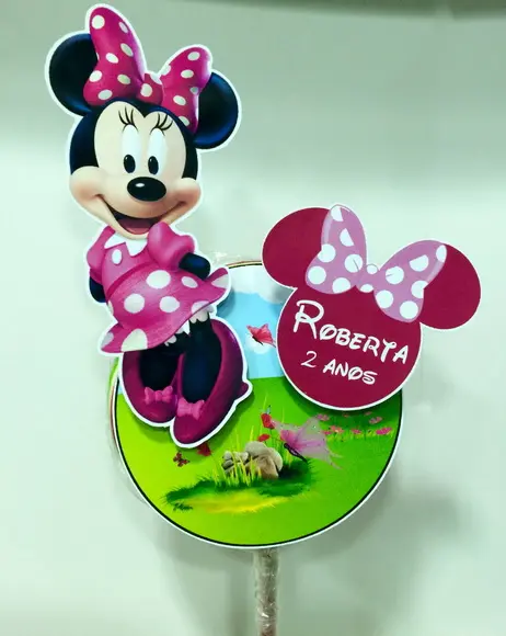 Aplique para pirulitos Minnie