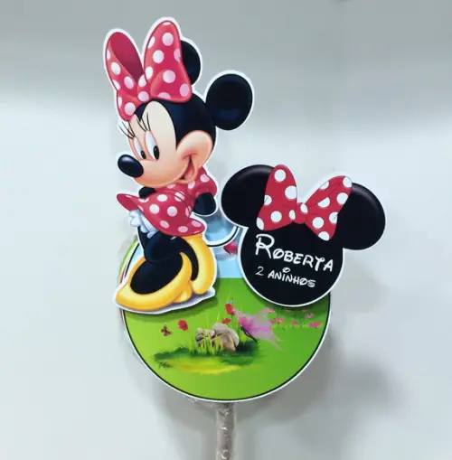 Aplique para pirulitos Minnie