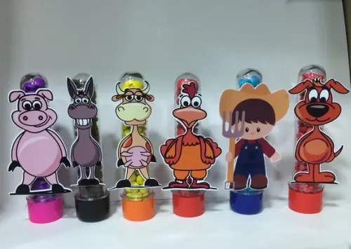 Aplique para tubete Fazendinha