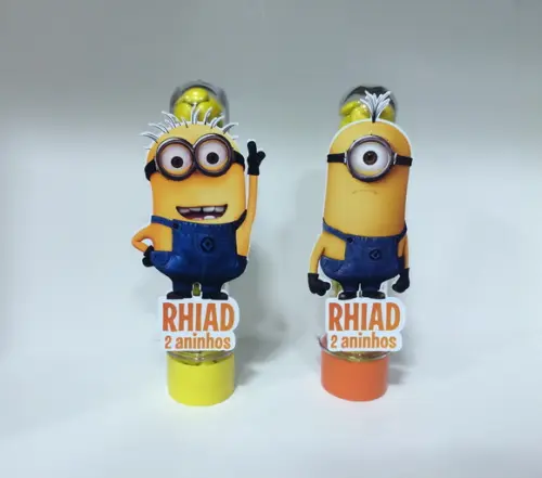 Aplique para Tubete Minions com Nome