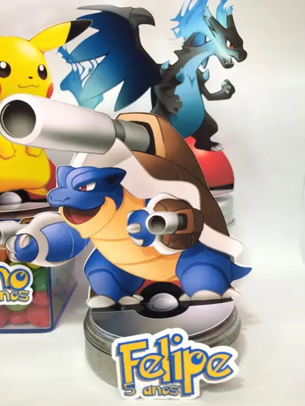 Aplique Pokemon 3d - 9cm com Tag Nome