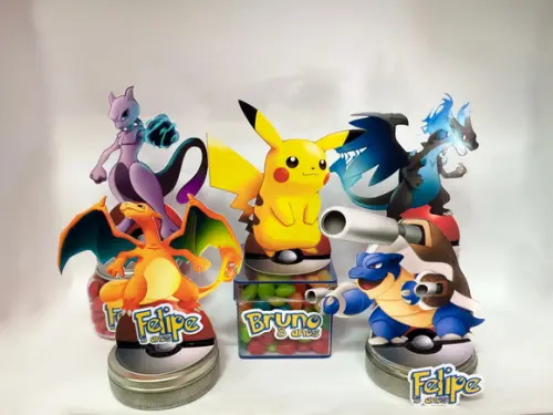 Aplique Pokemon 3d - 9cm com Tag Nome