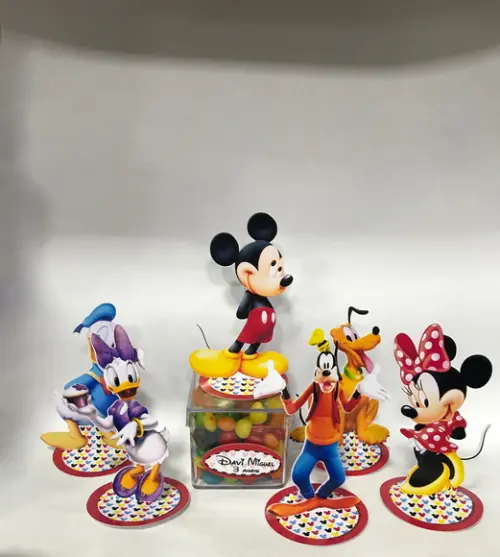 Aplique Turma do Mickey 3d - 9cm com Tag