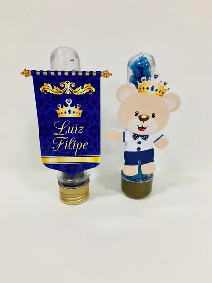 Aplique Ursinho Principe para tubetes