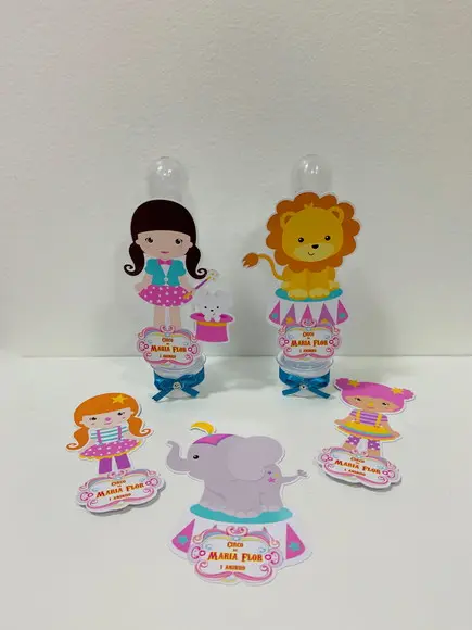 Apliques Circo Rosa - 9,5cm