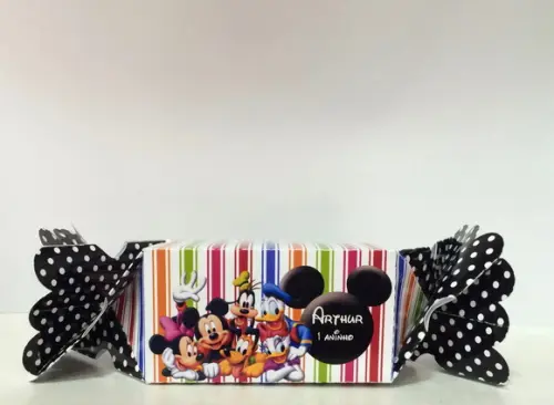 Caixa Bala Turma do Mickey - listrada