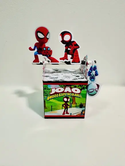 Caixa Canudo Spidey