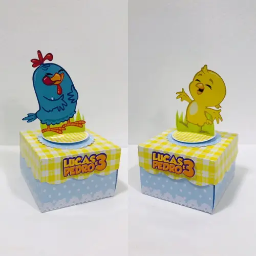 Caixa Galinha Pintadinha com Tag