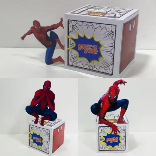 Caixa Homem Aranha - Caixa cubo